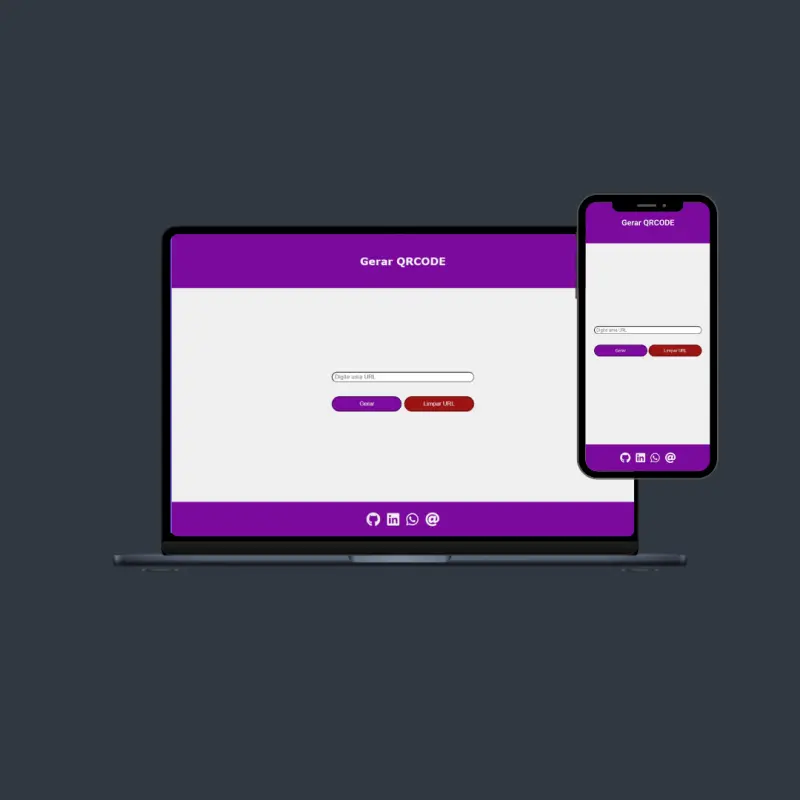 Mockup do projeto Gerador de QRCode